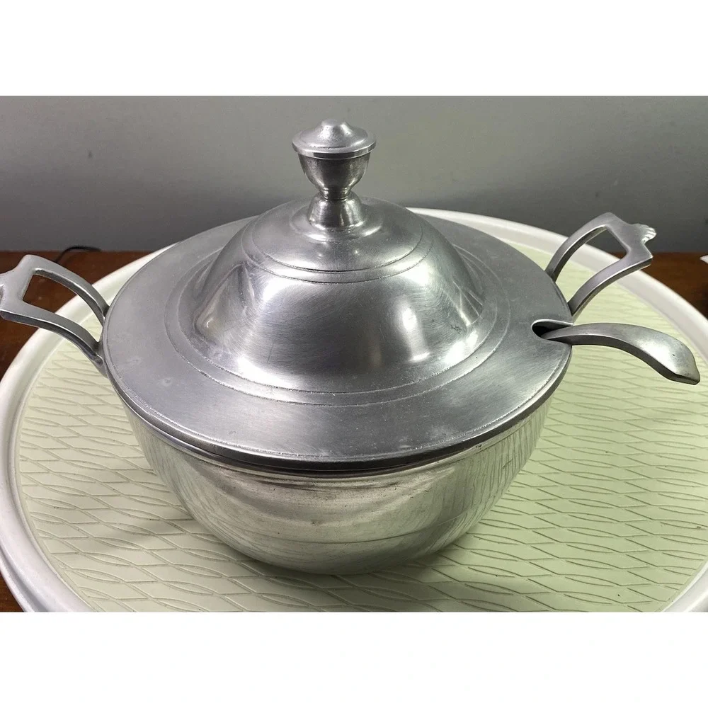 Vintage Wilton Armetale Ralph Wilton Pewter Soup Tureen/Lid&Ladle USA EUC